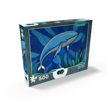 Stained Glass: Blue Whale 500 Jigsaw Puzzle box view2