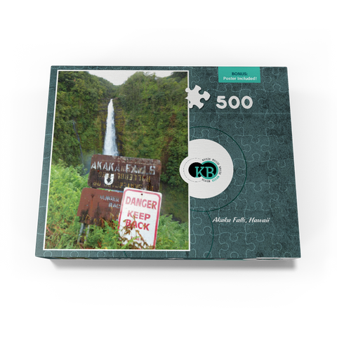 Hawaii, The Big Island: Akaka Falls Signage 500 Jigsaw Puzzle box view3