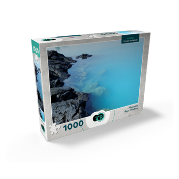 Hawaii, The Big Island: Aqua Shallows, Lava Rock Shoreline 1000 Jigsaw Puzzle box view2