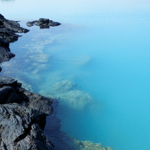 Hawaii, The Big Island: Aqua Shallows, Lava Rock Shoreline 500 Jigsaw Puzzle 3D Modell