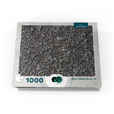Hawaii, The Big Island: Black Pebbled Beach Collage 1000 Jigsaw Puzzle box view3