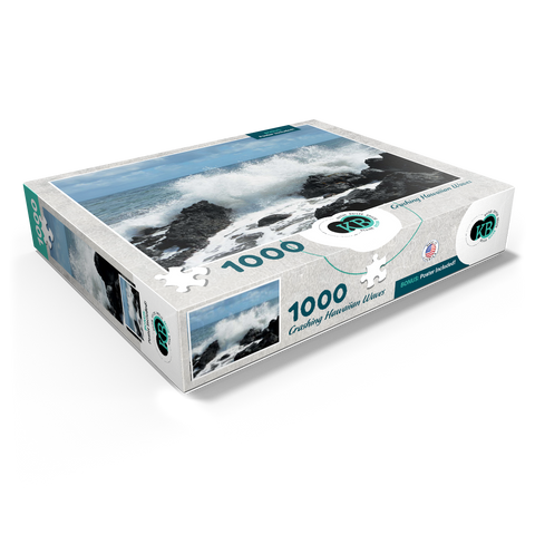 Hawaii, The Big Island: Waves Crashing Over Rocks 1000 Jigsaw Puzzle box view1