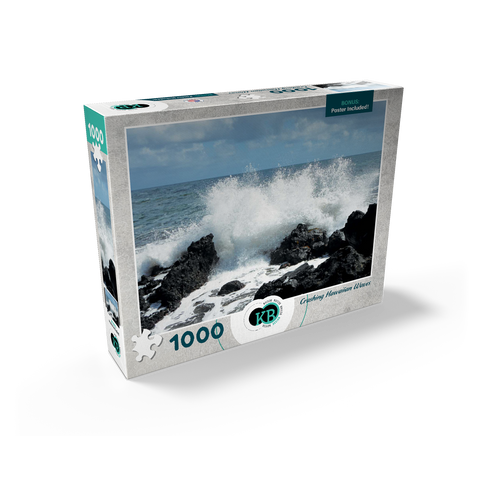 Hawaii, The Big Island: Waves Crashing Over Rocks 1000 Jigsaw Puzzle box view2