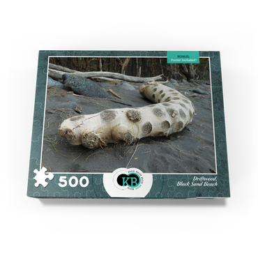 Hawaii, The Big Island: Driftwood, Black Sand Beach 500 Jigsaw Puzzle box view3