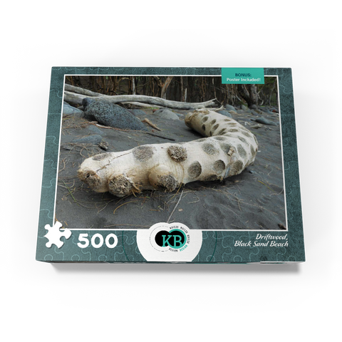 Hawaii, The Big Island: Driftwood, Black Sand Beach 500 Jigsaw Puzzle box view3