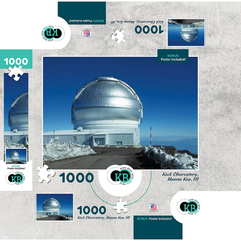 Hawaii, The Big Island: Keck Observatory, Mauna Kea 1000 Jigsaw Puzzle box 3D Modell
