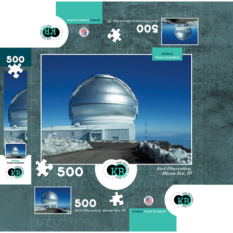 Hawaii, The Big Island: Keck Observatory, Mauna Kea 500 Jigsaw Puzzle box 3D Modell