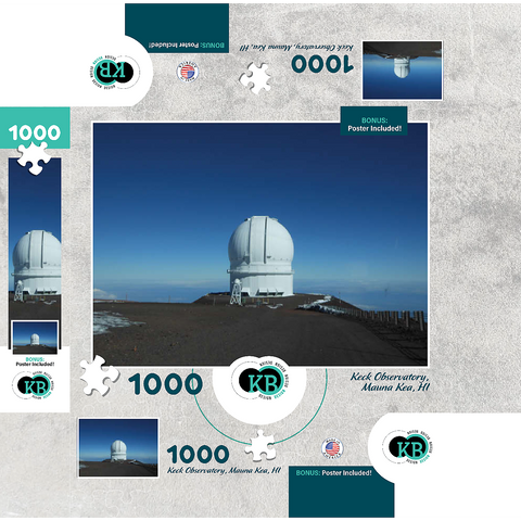 Hawaii, The Big Island: Keck Telescope, Mauna Kea 1000 Jigsaw Puzzle box 3D Modell