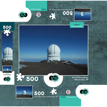 Hawaii, The Big Island: Keck Telescope, Mauna Kea 500 Jigsaw Puzzle box 3D Modell