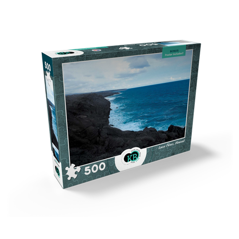 Hawaii, The Big Island: Lava Flow Shoreline 500 Jigsaw Puzzle box view2