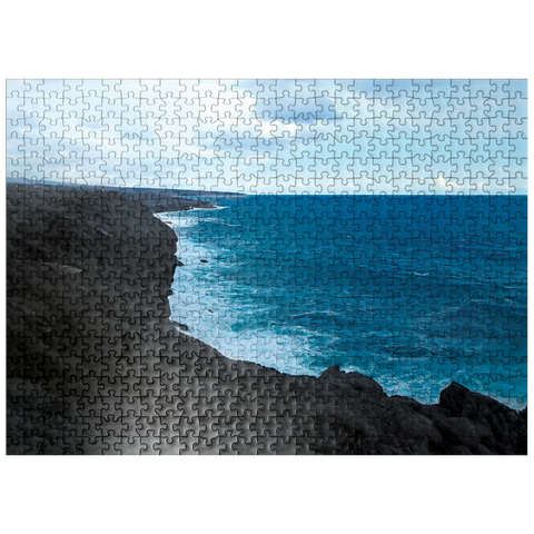 puzzleplate Hawaii, The Big Island: Lava Flow Shoreline 500 Jigsaw Puzzle