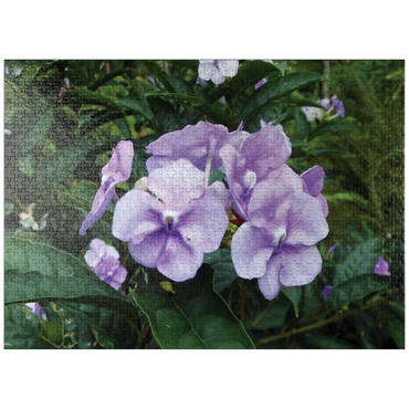 puzzleplate Hawaii, The Big Island: Lavender Island Flowers 1000 Jigsaw Puzzle