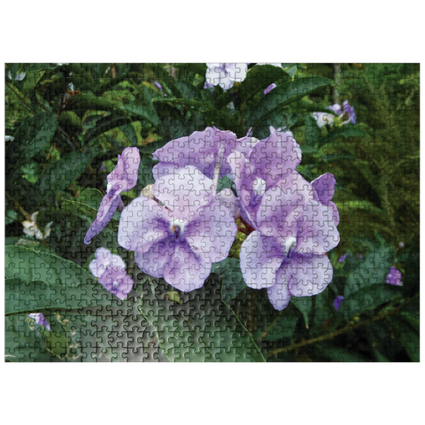 puzzleplate Hawaii, The Big Island: Lavender Island Flowers 500 Jigsaw Puzzle
