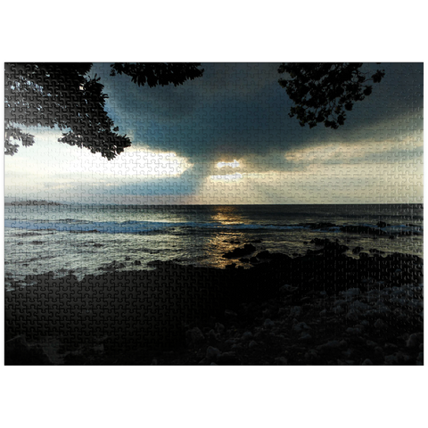 puzzleplate Hawaii, The Big Island: Pacific Shoreline Sunset 1000 Jigsaw Puzzle