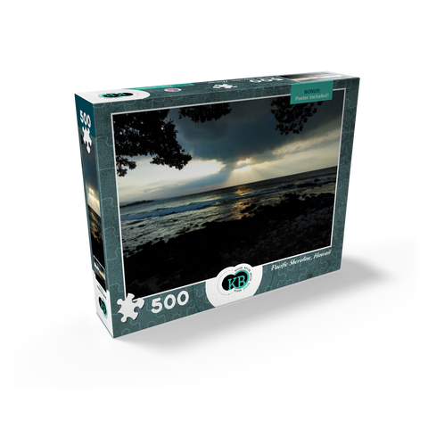 Hawaii, The Big Island: Pacific Shoreline Sunset 500 Jigsaw Puzzle box view2