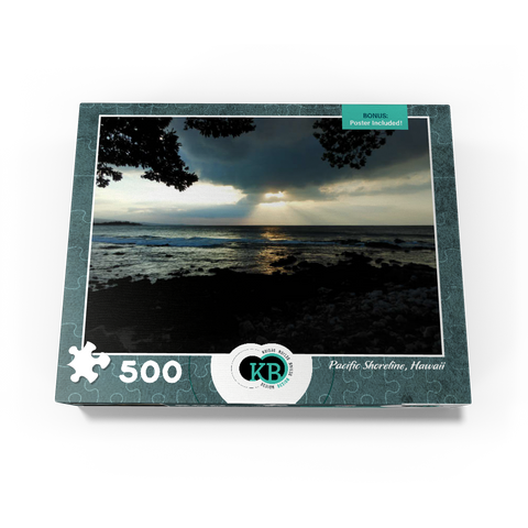 Hawaii, The Big Island: Pacific Shoreline Sunset 500 Jigsaw Puzzle box view3