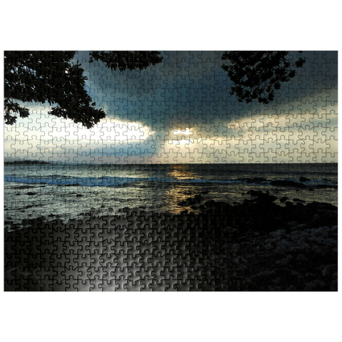 puzzleplate Hawaii, The Big Island: Pacific Shoreline Sunset 500 Jigsaw Puzzle