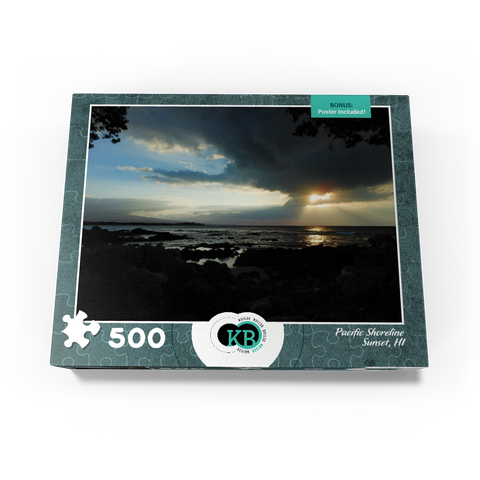 Hawaii, The Big Island: Sunset on the Pacific Shoreline 500 Jigsaw Puzzle box view3