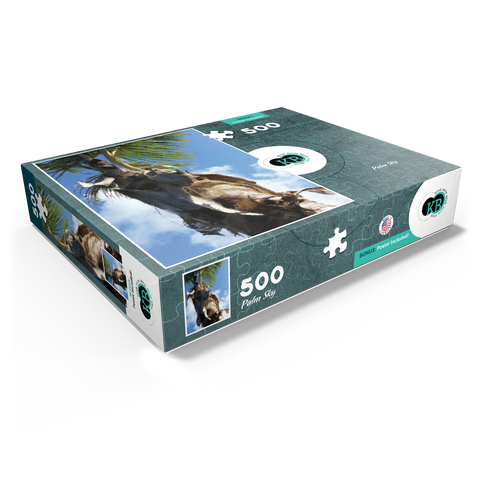 Hawaii, The Big Island: Palm Branches in the Sky 500 Jigsaw Puzzle box view1
