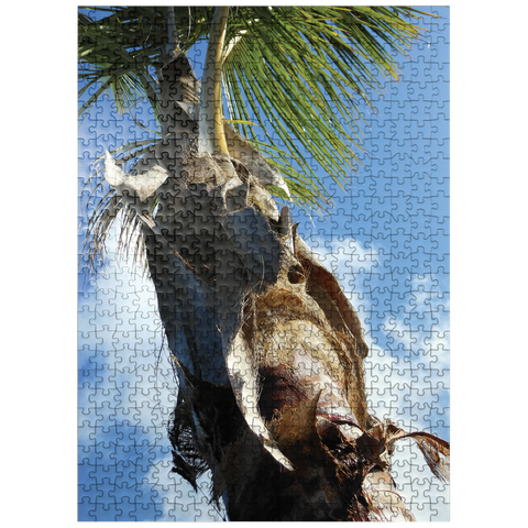puzzleplate Hawaii, The Big Island: Palm Branches in the Sky 500 Jigsaw Puzzle