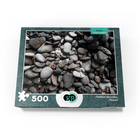 Hawaii, The Big Island: Pebbled Shoreline 500 Jigsaw Puzzle box view3