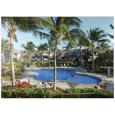 puzzleplate Hawaii, The Big Island: Poolside Paradise Resort 1000 Jigsaw Puzzle