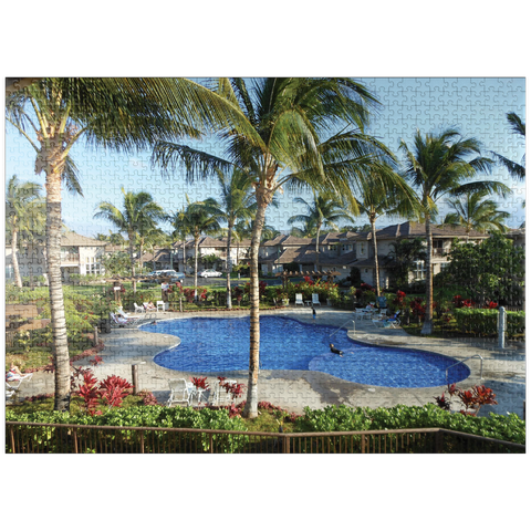 puzzleplate Hawaii, The Big Island: Poolside Paradise Resort 1000 Jigsaw Puzzle