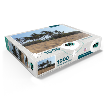 Hawaii, The Big Island: Sandy Beach Palm Trees 1000 Jigsaw Puzzle box view1