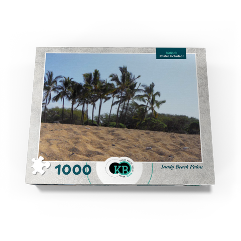 Hawaii, The Big Island: Sandy Beach Palm Trees 1000 Jigsaw Puzzle box view3