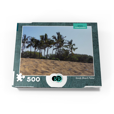 Hawaii, The Big Island: Sandy Beach Palm Trees 500 Jigsaw Puzzle box view3