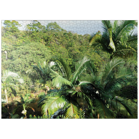 puzzleplate Hawaii, The Big Island: Tropical Island Canopy 1000 Jigsaw Puzzle