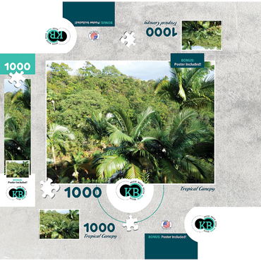 Hawaii, The Big Island: Tropical Island Canopy 1000 Jigsaw Puzzle box 3D Modell