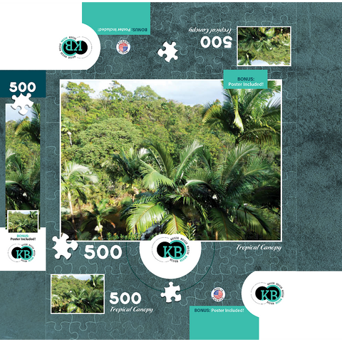 Hawaii, The Big Island: Tropical Island Canopy 500 Jigsaw Puzzle box 3D Modell