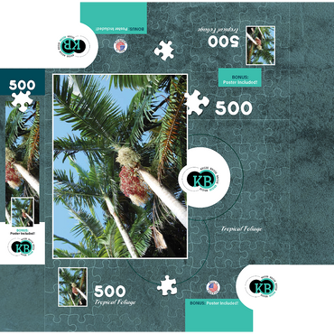 Hawaii, The Big Island: Tropical Foliage 500 Jigsaw Puzzle box 3D Modell