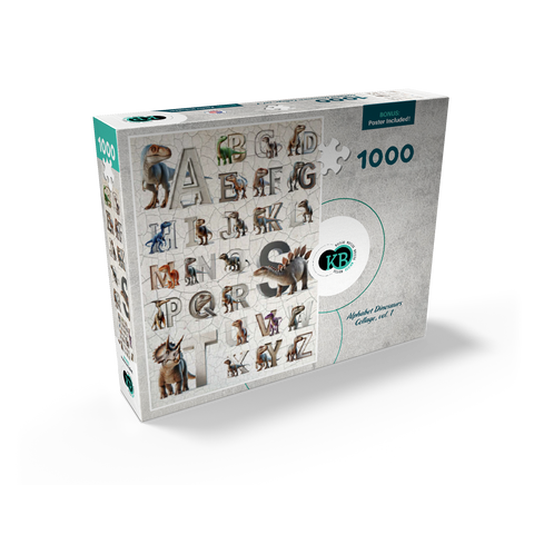 Illustration Collage: Dinosaur Alphabet, vol.1 1000 Jigsaw Puzzle box view2