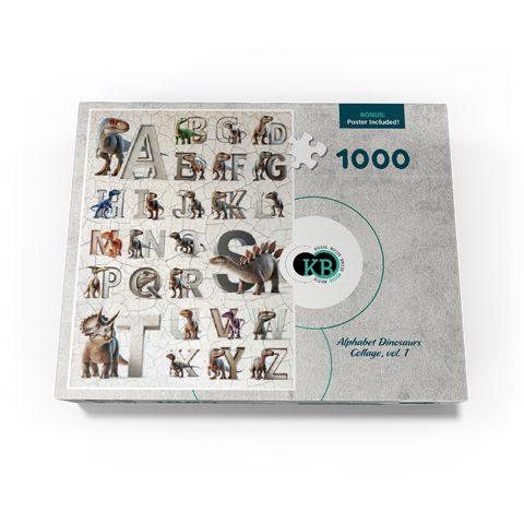 Illustration Collage: Dinosaur Alphabet, vol.1 1000 Jigsaw Puzzle box view3