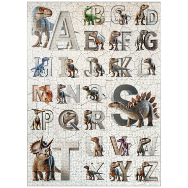 puzzleplate Illustration Collage: Dinosaur Alphabet, vol.1 1000 Jigsaw Puzzle