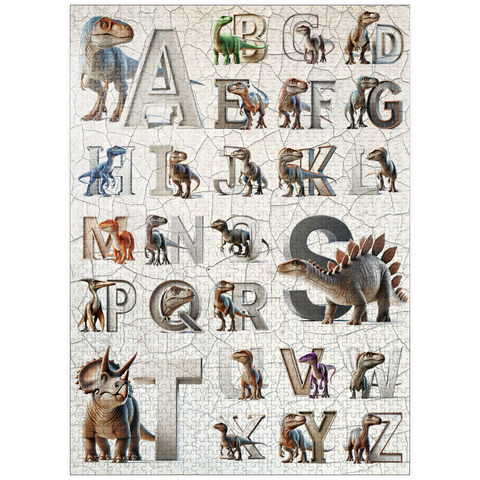 puzzleplate Illustration Collage: Dinosaur Alphabet, vol.1 1000 Jigsaw Puzzle