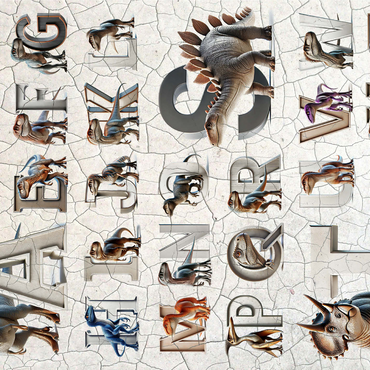 Illustration Collage: Dinosaur Alphabet, vol.1 1000 Jigsaw Puzzle 3D Modell
