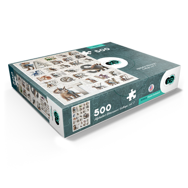 Illustration Collage: Dinosaur Alphabet, vol.1 500 Jigsaw Puzzle box view1