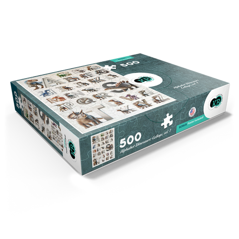 Illustration Collage: Dinosaur Alphabet, vol.1 500 Jigsaw Puzzle box view1