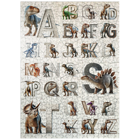 puzzleplate Illustration Collage: Dinosaur Alphabet, vol.1 500 Jigsaw Puzzle