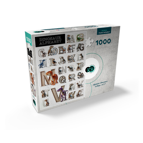 Illustration Collage: Dinosaur Alphabet, vol.2 1000 Jigsaw Puzzle box view2