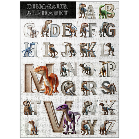 puzzleplate Illustration Collage: Dinosaur Alphabet, vol.2 1000 Jigsaw Puzzle