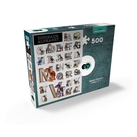 Illustration Collage: Dinosaur Alphabet, vol.2 500 Jigsaw Puzzle box view2