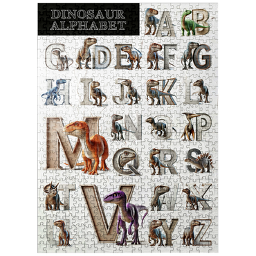 puzzleplate Illustration Collage: Dinosaur Alphabet, vol.2 500 Jigsaw Puzzle