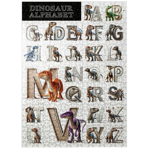 puzzleplate Illustration Collage: Dinosaur Alphabet, vol.2 500 Jigsaw Puzzle