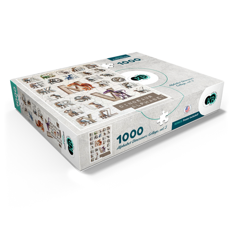 Illustration Collage: Dinosaur Alphabet, vol.3 1000 Jigsaw Puzzle box view1