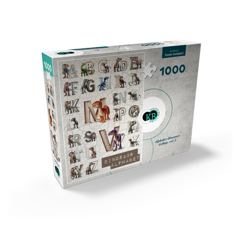 Illustration Collage: Dinosaur Alphabet, vol.3 1000 Jigsaw Puzzle box view2