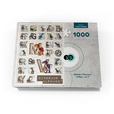 Illustration Collage: Dinosaur Alphabet, vol.3 1000 Jigsaw Puzzle box view3
